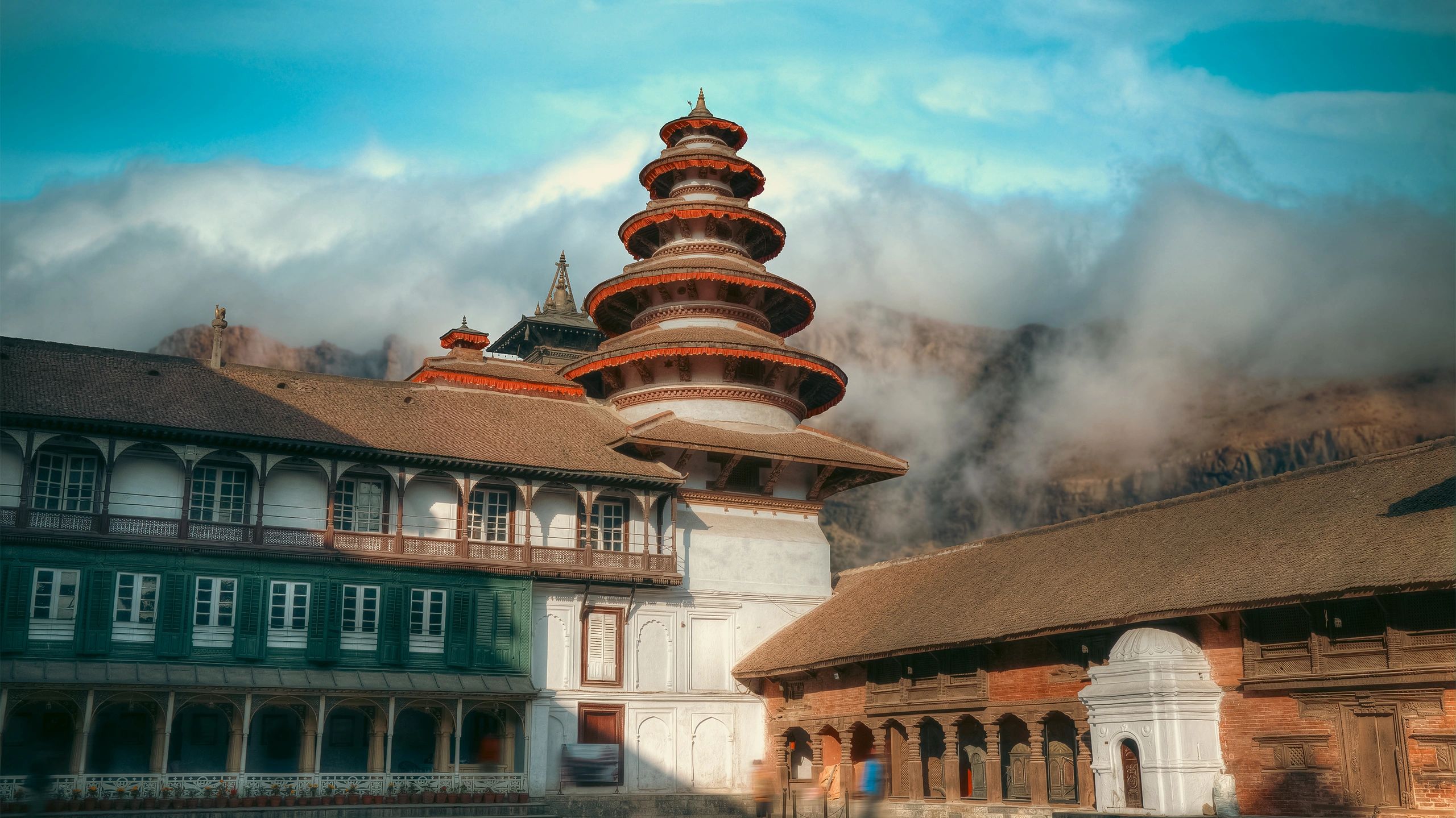 Historic temple architecture in the Himalayan region